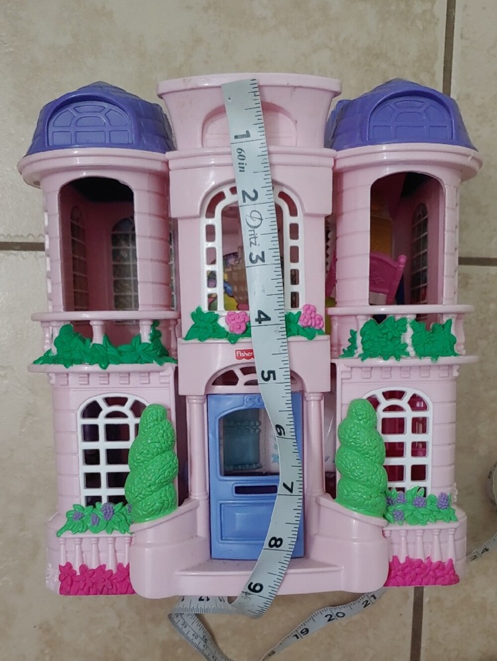 Vintage 00s Fisher-Price Pink Townhouse Dollhouse - Picture 6 of 6
